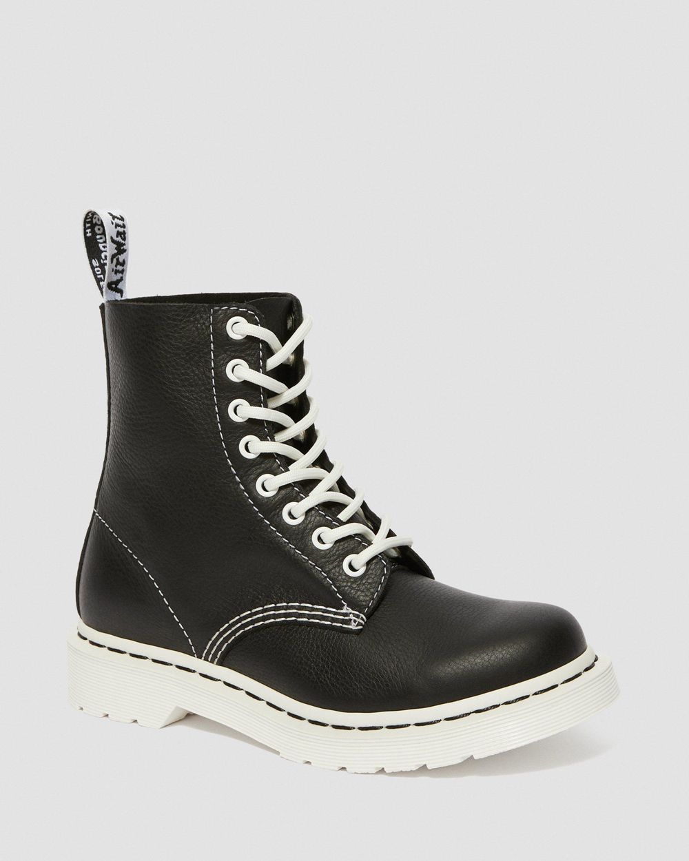 Dr Martens 1460 Pascal Virginia Black & White Up Topánky Damske ( Čierne ) SK 437-LPWOXA